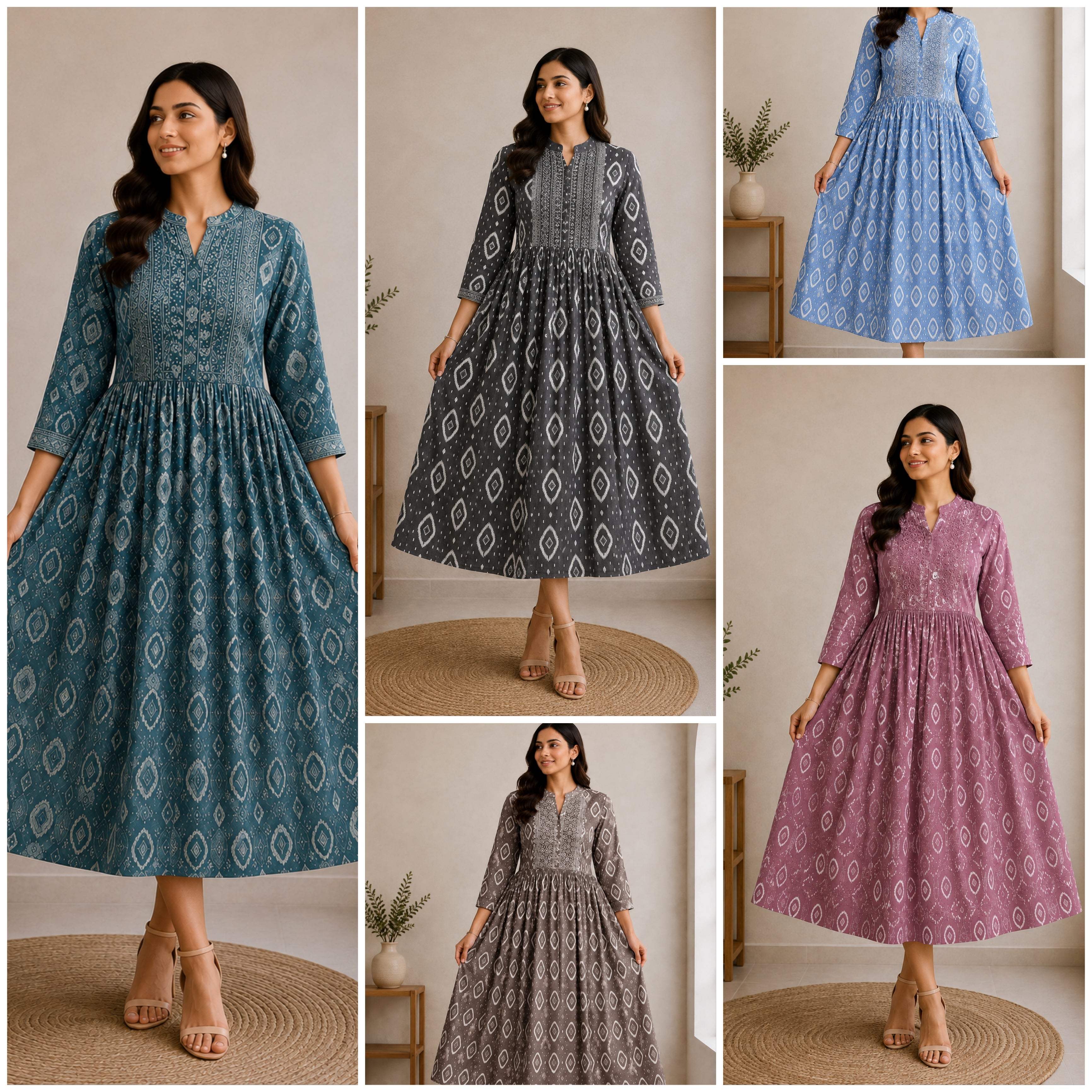 Regalia  Print Anarkali Midi