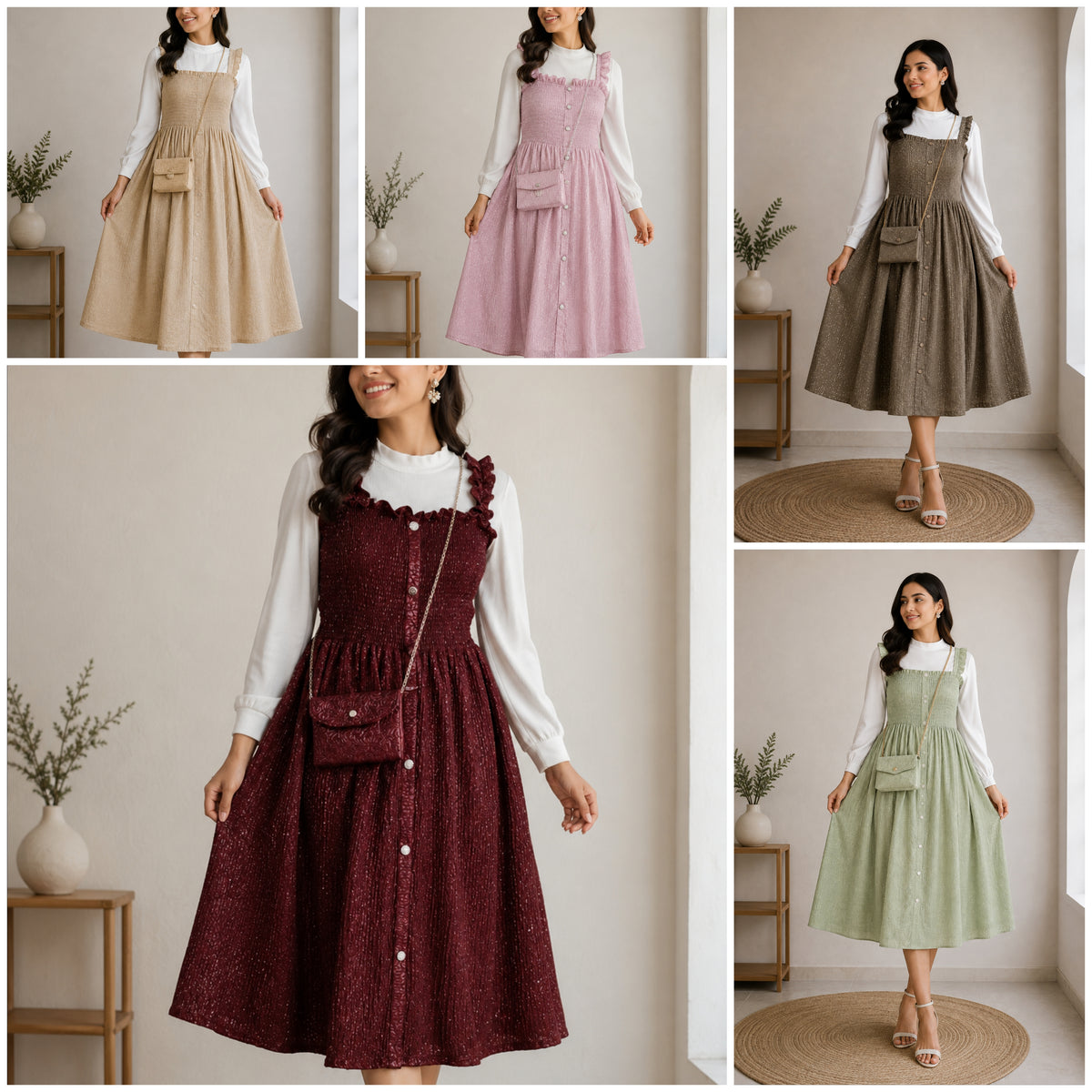 Premium Pinafore Dress