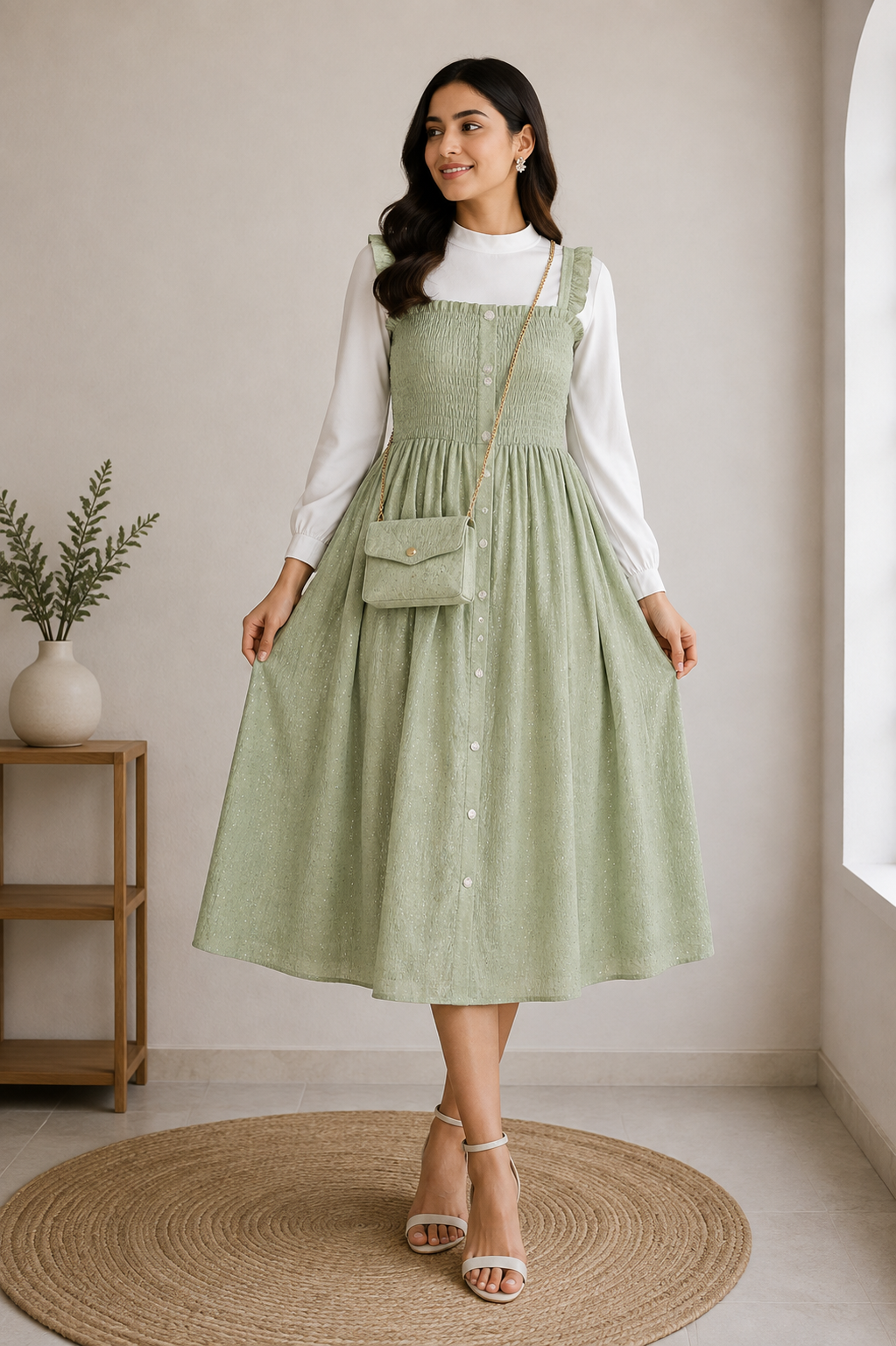 Premium Pinafore Dress