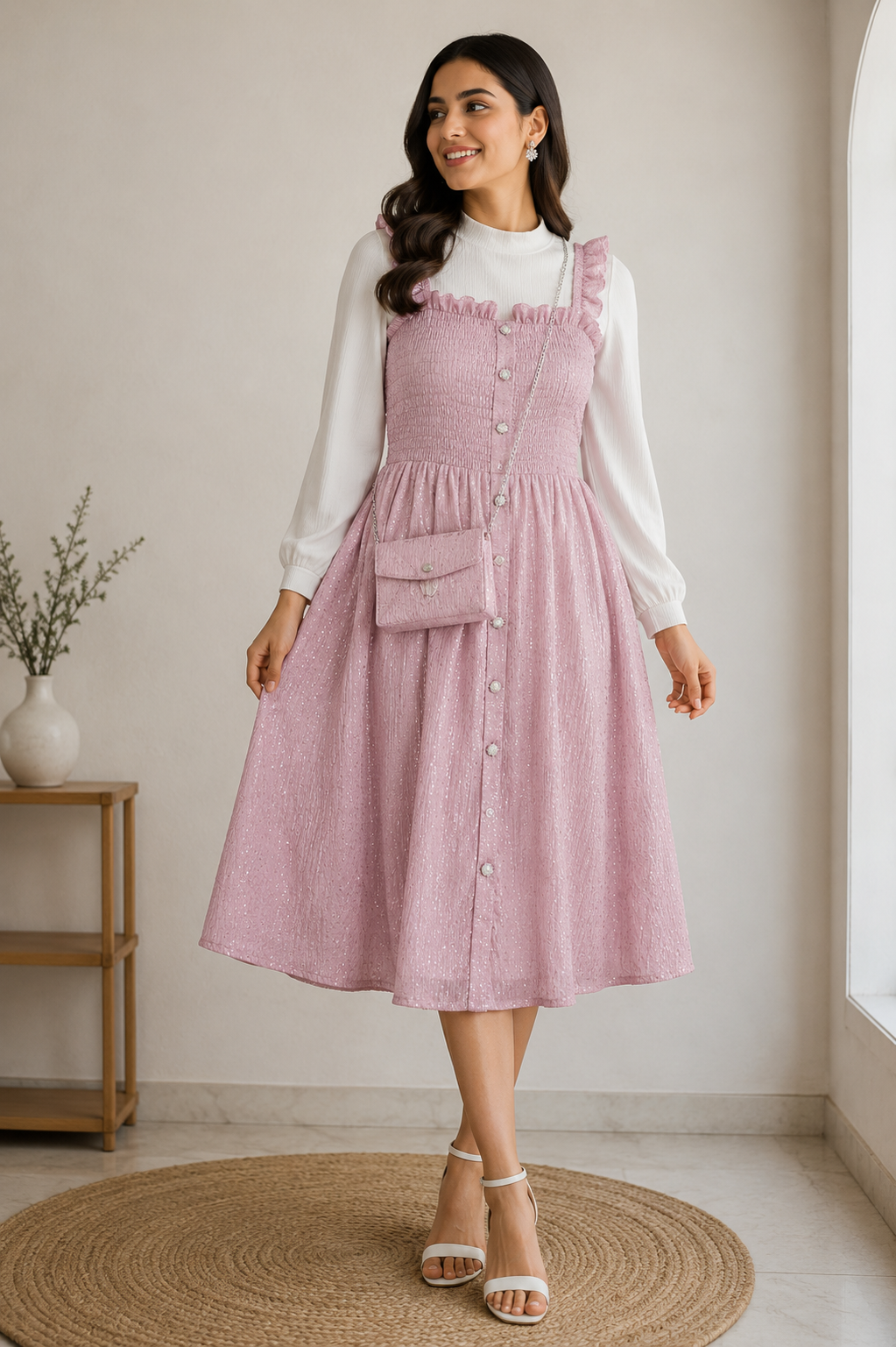 Premium Pinafore Dress