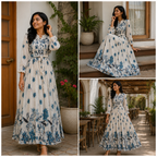 Women’s Floral Printed Long Maxi Dress