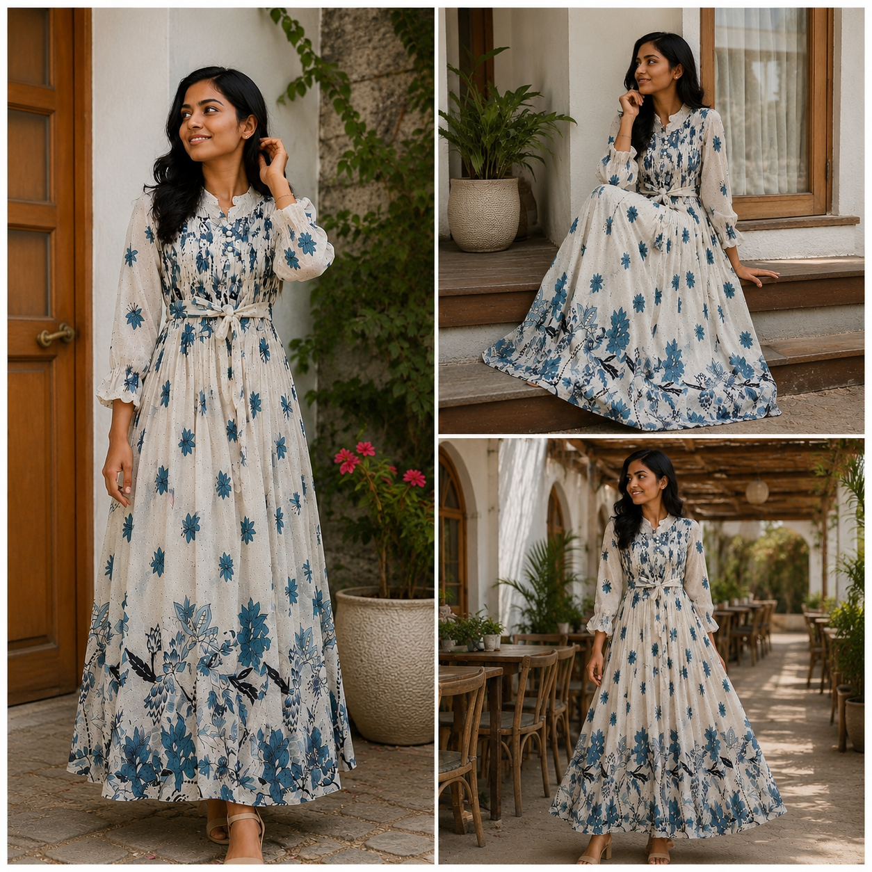 Women’s Floral Printed Long Maxi Dress