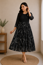 Élan Embellished A-Line Dress