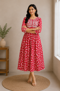 Printed Anarkali midi
