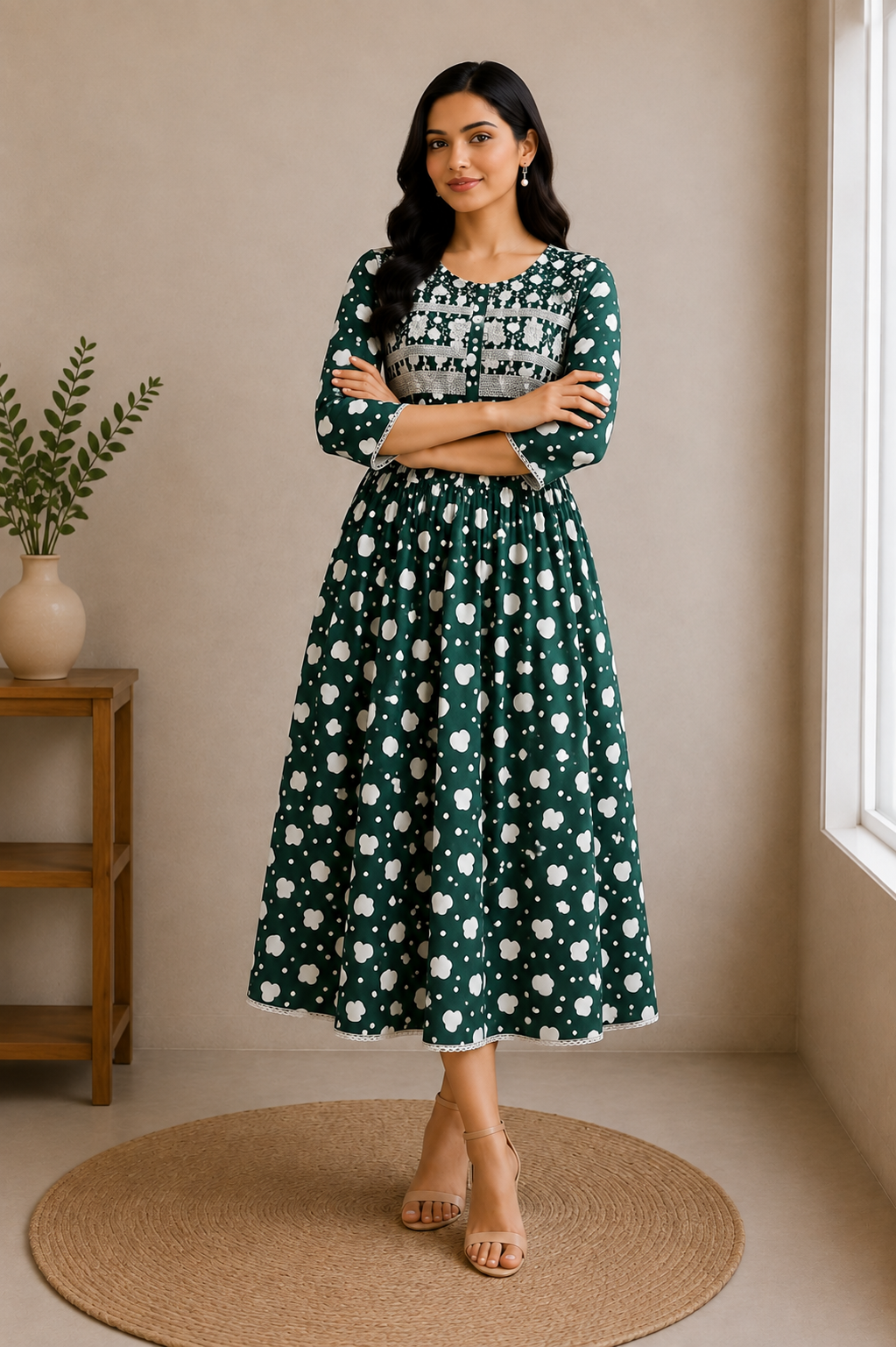 Printed Anarkali midi