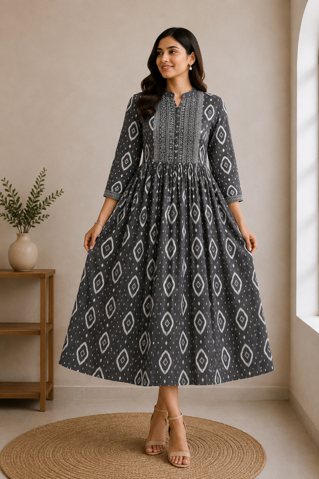 Regalia  Print Anarkali Midi
