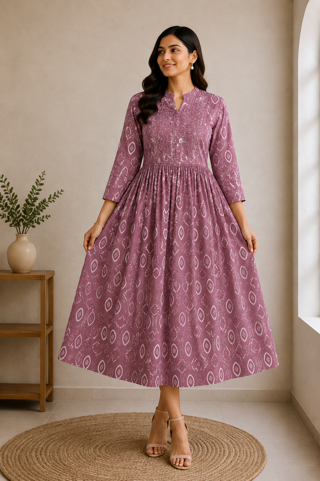 Regalia  Print Anarkali Midi