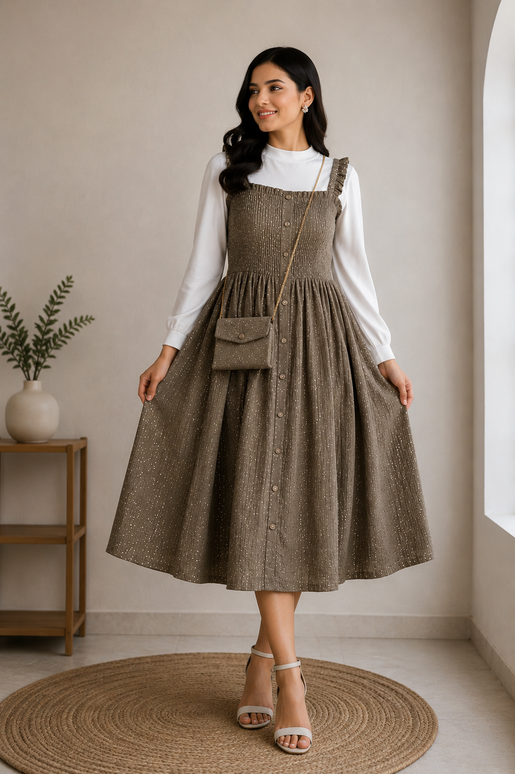 Premium Pinafore Dress