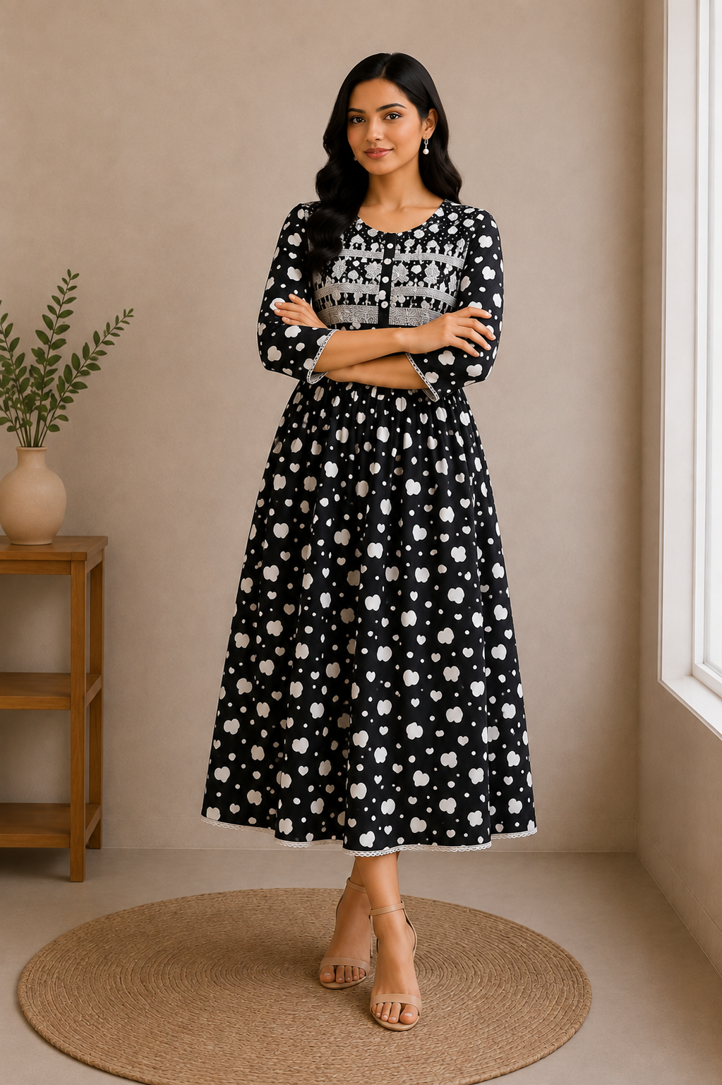 Printed Anarkali midi