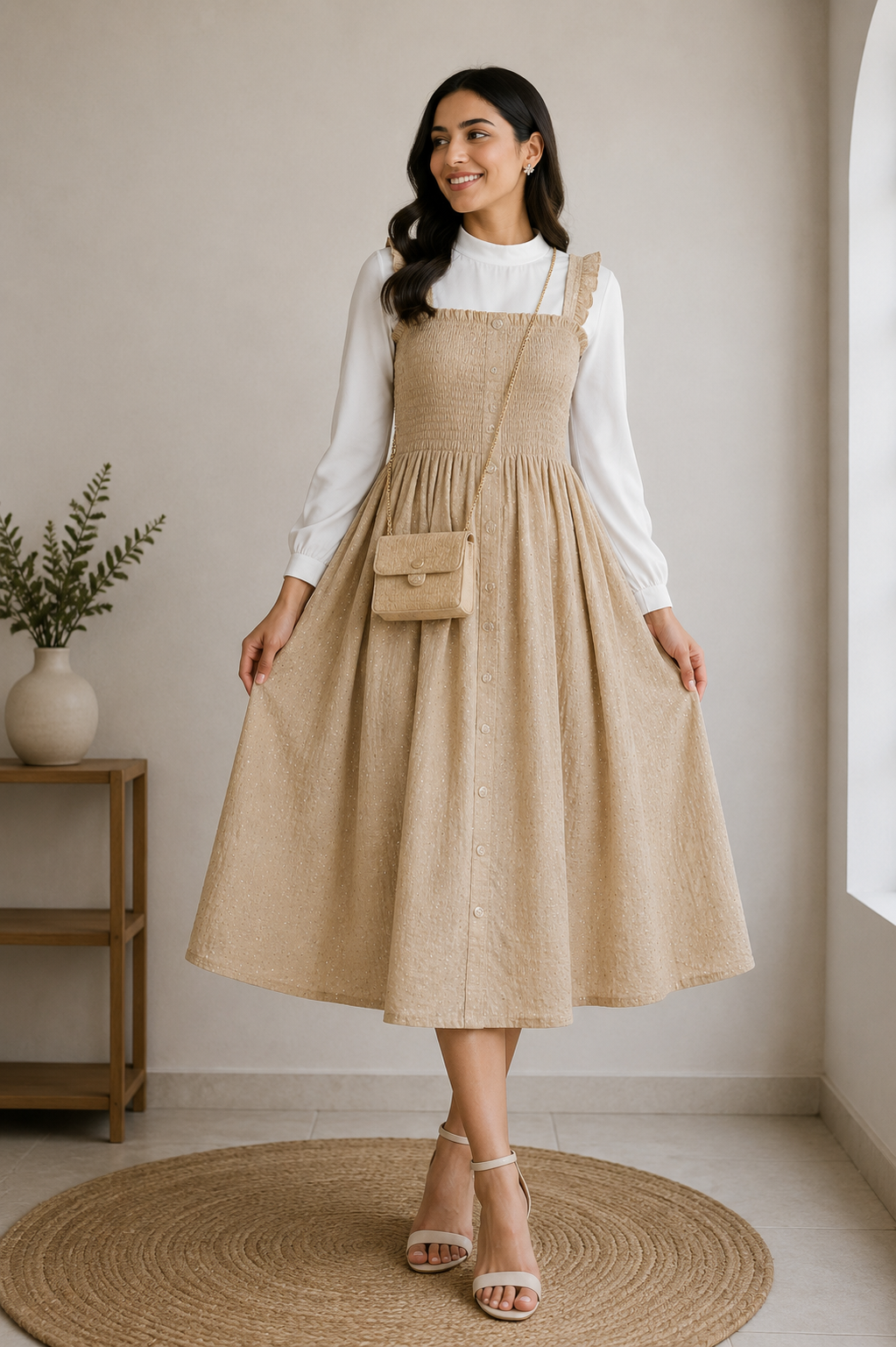 Premium Pinafore Dress
