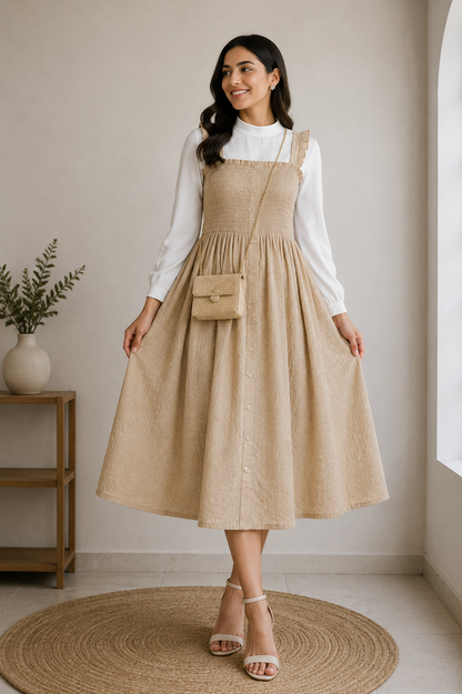 Premium Pinafore Dress