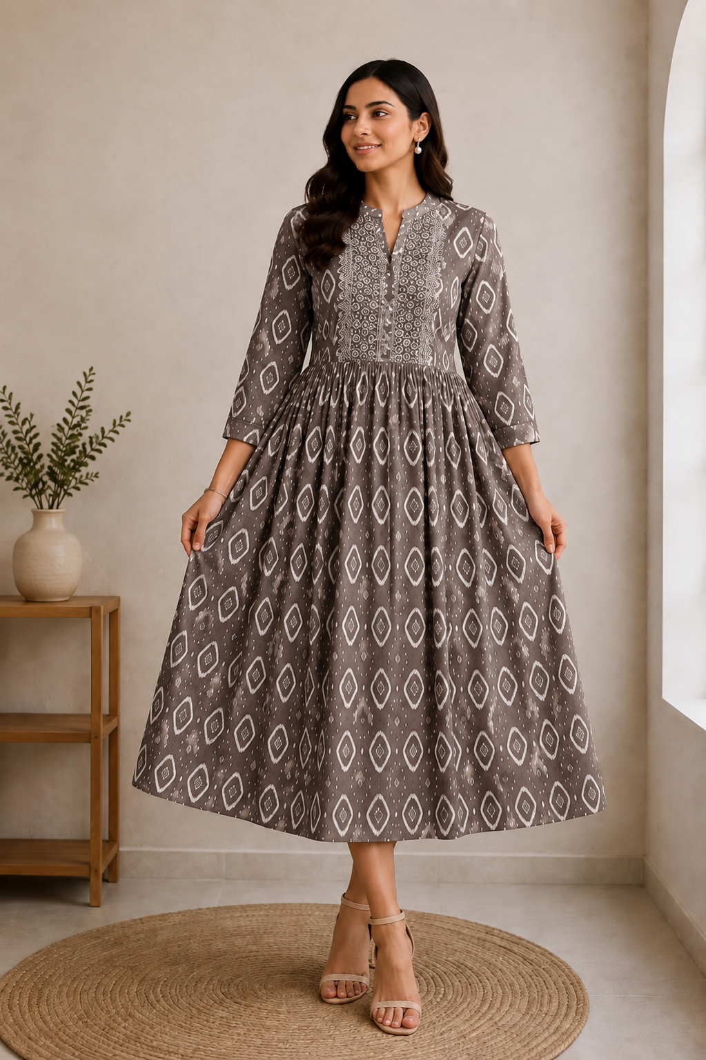 Regalia  Print Anarkali Midi