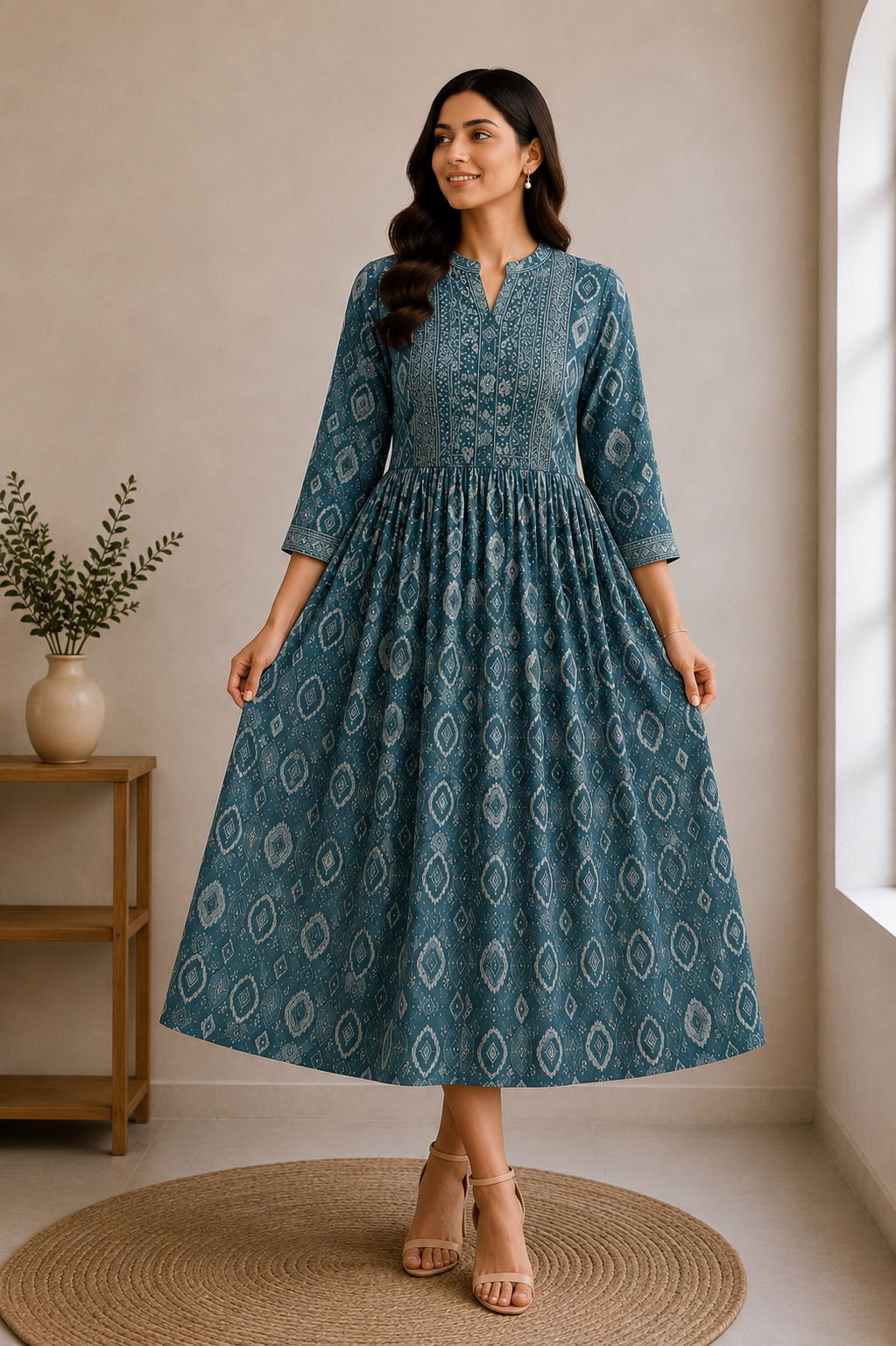 Regalia  Print Anarkali Midi
